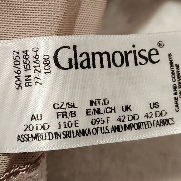 Glamorise Bra Size 42DD Light Purple Color Wireless Adjustable Straps - Picture 7 of 10